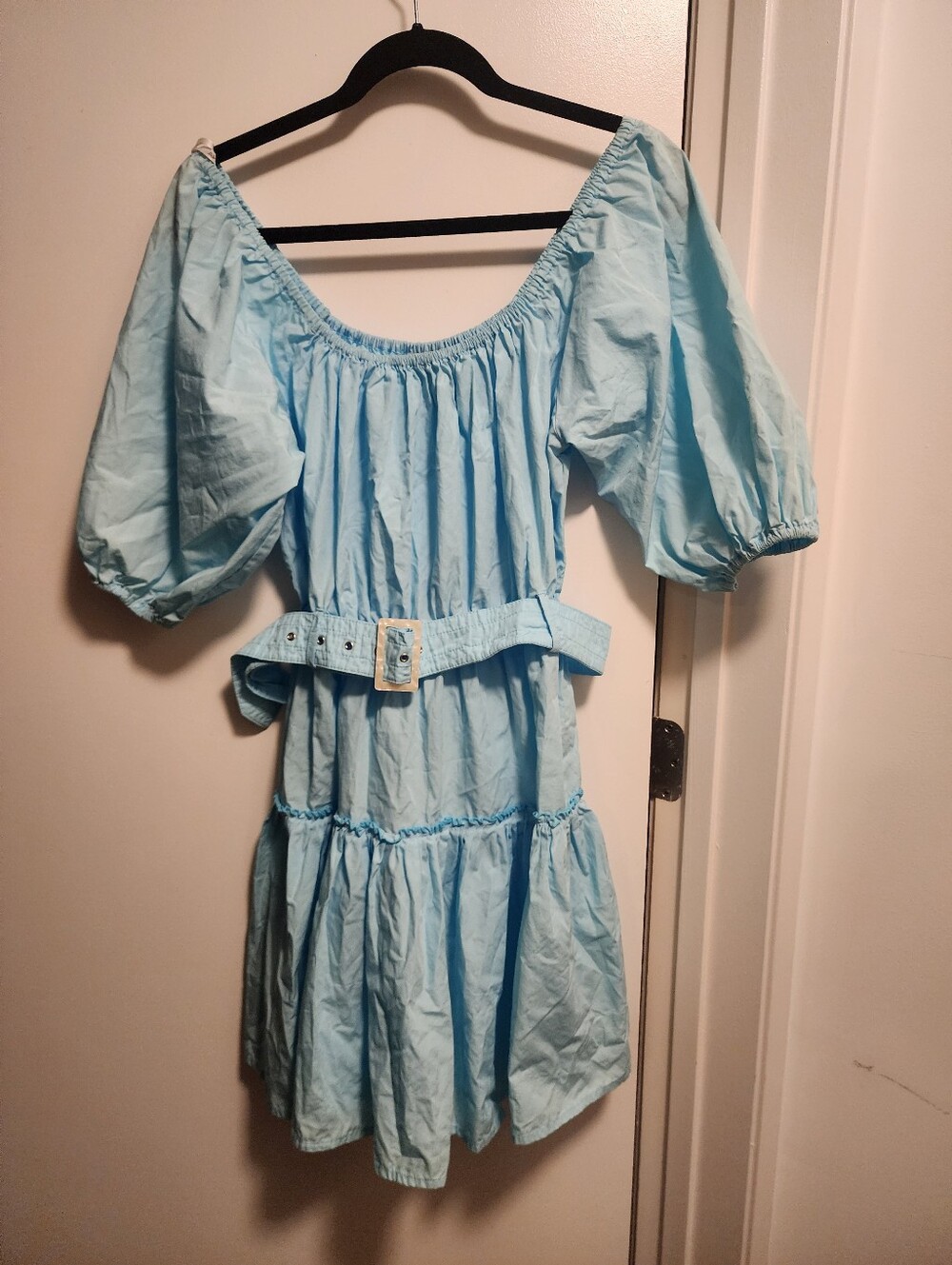 Light Blue Ruffle Dress